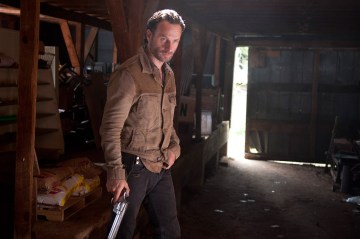 Andrew Lincoln as Rick Grimes in The Walking Dead, Season 3, Episode 13.