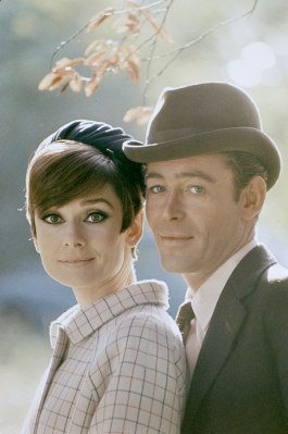 Peter O'Toole and Audrey Hepburn on the set of "How to Steal A Million."