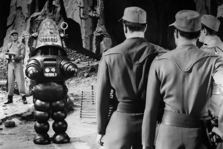 FORBIDDEN PLANET, 1956, Robbie the Robot, Walter Pidgeon, Leslie Nielsen,  Anne Francis, sci-fi film