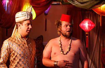 Jason Sudeikis and Tyler Labine in A Good Old Fashioned Orgy