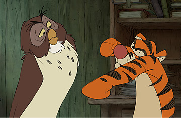 Owl and Tigger in Winnie the Pooh