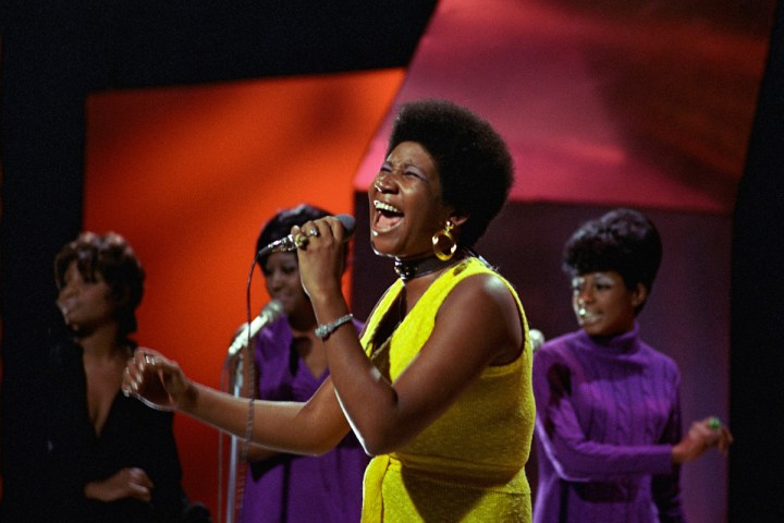 Aretha Franklin performs in UK