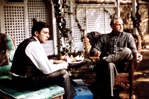 Marlon Brando Looking Offscreen in The Godfather