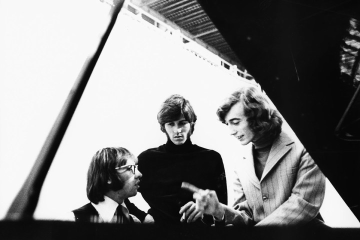Bee Gees in Front of the Piano 1968