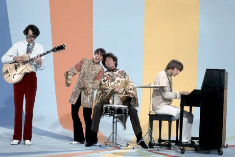 The Monkees Playing on Set