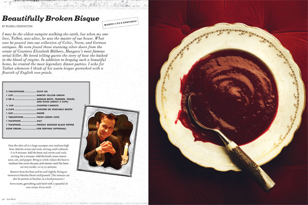 Beautifully Broken Bisque True Blood Exclusive 3 Bloody Good Recipes From The Official Vampire Cookbook Time Com