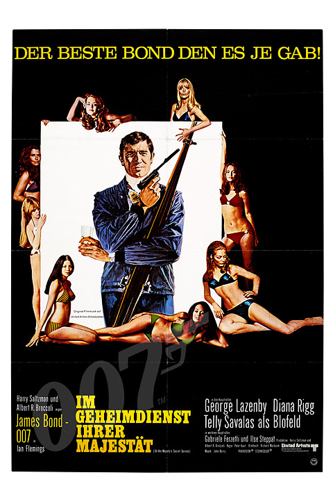 On Her Majesty S Secret Service James Bond Movie Posters From