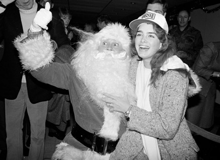 Brooke Shields and Santa Claus
