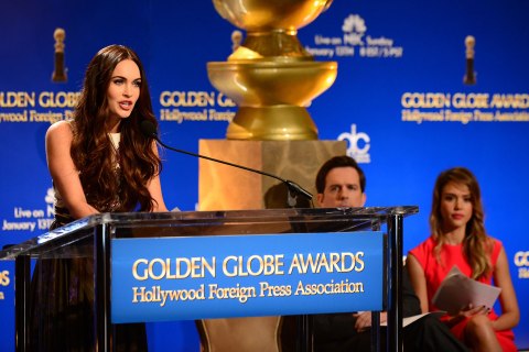 image: Megan Fox announces nominations at the 70th Annual Golden Globes Awards Nominations event in Beverly Hills, Calif. on Dec. 13, 2012. 