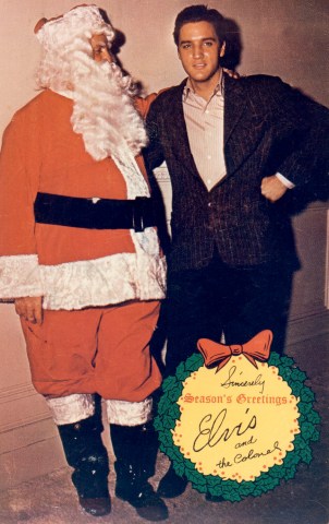 Elvis Presley with Santa Claus