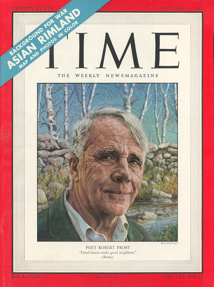 Robert Frost | 90 Years of TIME Cover Stars: The Celebrities Who