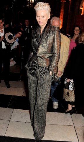 Tilda Swinton on March 20, 2013 in London, England. 