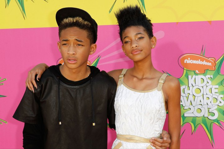 Jaden Smith and Willow Smith arrive at the 2013 Kids Choice Awards in Los Angeles
