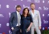Dave Haywood, Hillary Scott, and Charles Kelley of music group Lady Antebellum
