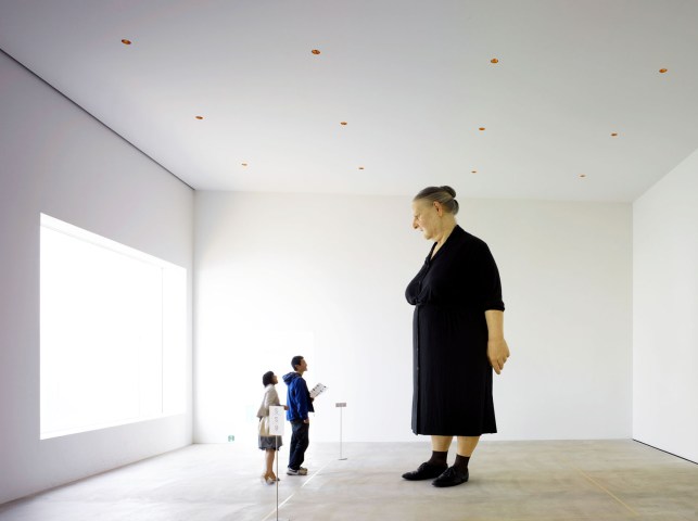 Standing Woman by Ron Mueck at the Towada Art Centre in Towada, Japan, on September 6, 2011.