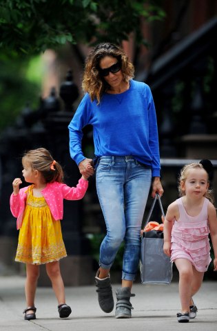 From left: Tabitha Broderick, Sarah Jessica Parker and Marion Broderick in New York City, on May 22, 2013.