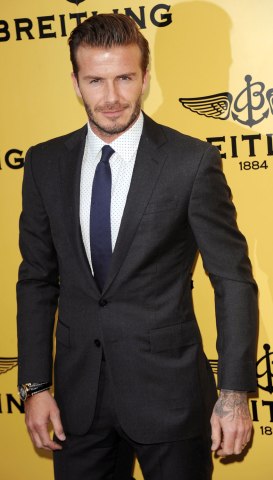 David Beckham attends the launch of the new Breitling Flagship Boutique on Regent Street at Breitling Boutique in London, on June 27, 2013.
