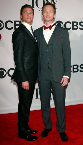 From left: Neil Patrick Harris and his partner David Burtka arrive at The 67th Annual Tony Awards at Radio City Music Hall in New York City, on June 9, 2013.