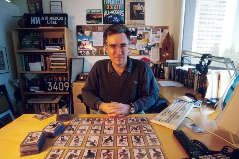 Keith Olbermann with Baseball Cards