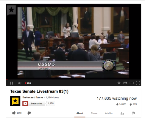 In Texas Filibuster, YouTube Stands Up While "24/7" News Falls | TIME.com