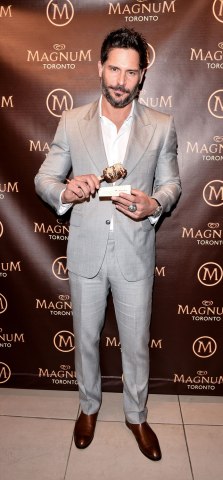 Joe Manganiello at the Magnum Pleasure Store to create a custom ice cream bar in Toronto, on July 4, 2013.