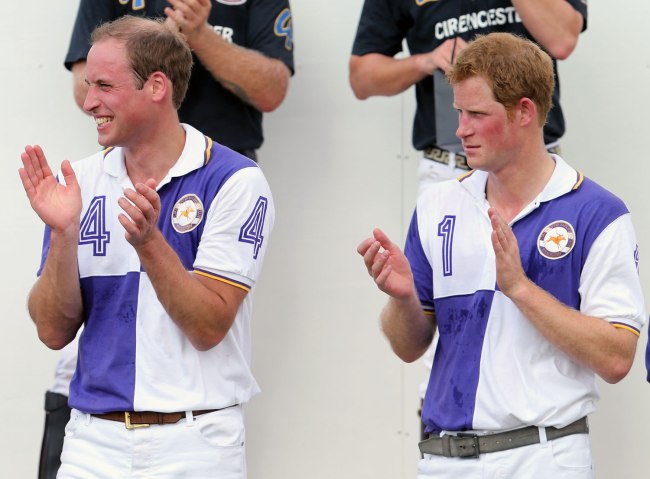 From left: Prince William, Duke of Cambridge and Prince Harry at Cirencester Park Polo Club in Cirencester, England, on July 14, 2013.