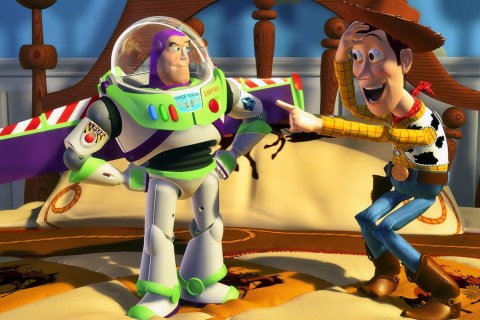 Buzz Lightyear and Woody in Toy Story