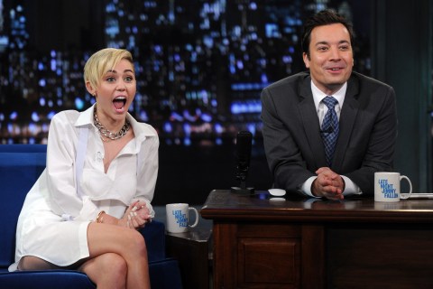Miley Cyrus Visits "Late Night With Jimmy Fallon"