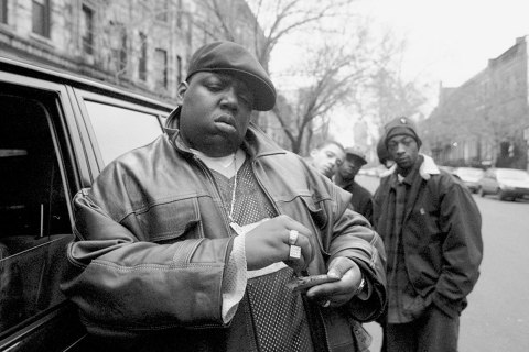 Rapper Notorious B.I.G., aka Biggie Smalls, aka Chris Wallac