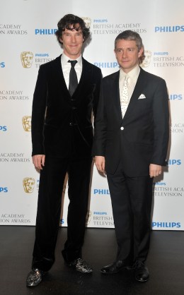 Benedict Cumberbatch and Martin Freeman on May 22, 2011 in London