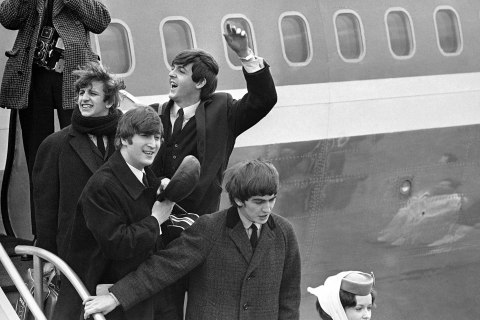 Beatles Land in JFK