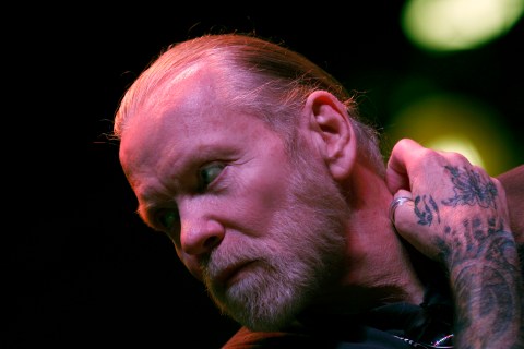 Musician Gregg Allman of The Allman Brothers Band attends a news conference to announce a concert run by his band at New York's Beacon Theatre