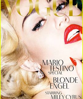 Miley Cyrus on the cover of German Vogue